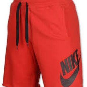 VINTAGE LOOK NIKE RED SHORTS SIZE XXL MENS HEAVIER FEELING MATERIAL GOOD SHAPE